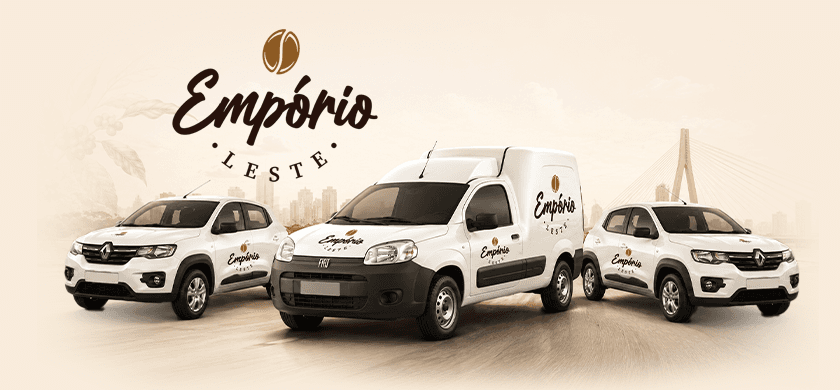 Frota de veículos de entrega da Empório Leste
